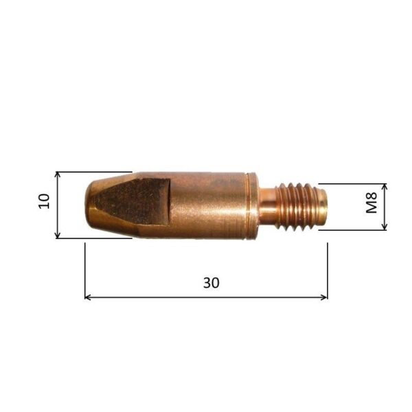 špička M 8 1,6 10x30 CuCrZr