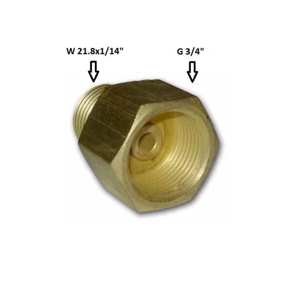 GCE Redukce na CO2/Ar - 3/4"i x W21,8 a