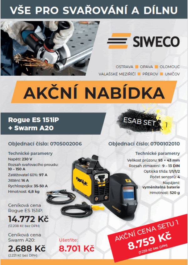 !AKČNÍ NABÍDKA! ESAB SET 1 - Rogue ES 151iP + Swarm A20 - Image 4